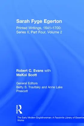 Evans |  Sarah Fyge Egerton | Buch |  Sack Fachmedien