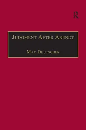 Deutscher |  Judgment After Arendt | Buch |  Sack Fachmedien