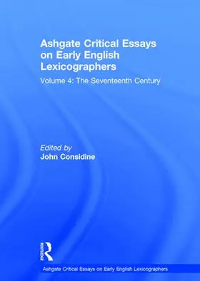 Considine |  Ashgate Critical Essays on Early English Lexicographers | Buch |  Sack Fachmedien