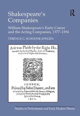 Schoone-Jongen |  Shakespeare's Companies | Buch |  Sack Fachmedien