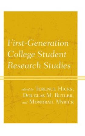 Hicks / Butler / Myrick |  First-Generation College Student Research Studies | eBook | Sack Fachmedien