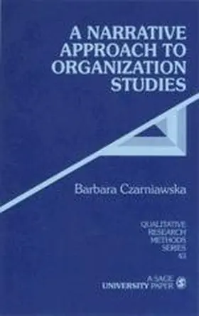 Czarniawska |  A Narrative Approach to Organization Studies | Buch |  Sack Fachmedien