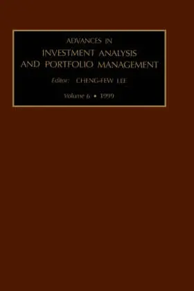 Lee |  Advances in Investment Analysis and Portfolio Management | Buch |  Sack Fachmedien