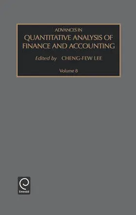 Lee |  Advances in Quantitative Analysis of Finance and Accounting | Buch |  Sack Fachmedien