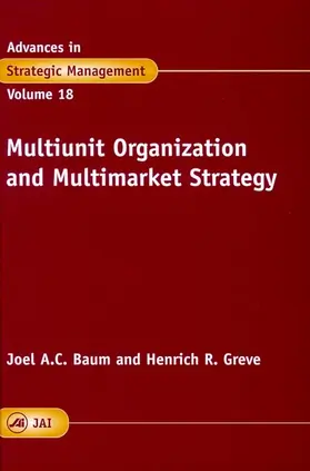 Baum / Greve |  Multiunit Organization and Multimarket Strategy | Buch |  Sack Fachmedien
