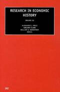 Clark / Sundstrom |  Research in Economic History | Buch |  Sack Fachmedien