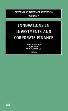Hirschey / John / Makhija |  Innovations in Investments and Corporate Finance | Buch |  Sack Fachmedien