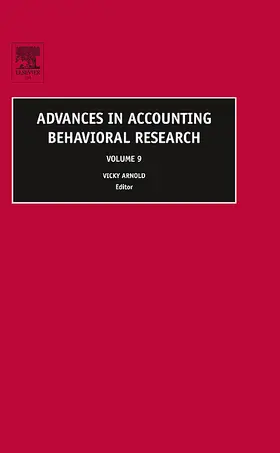 Arnold |  Advances in Accounting Behavioral Research | Buch |  Sack Fachmedien