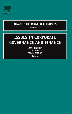Hirschey / John / Makhija | Issues in Corporate Governance and Finance | Buch | 978-0-7623-1373-0 | sack.de