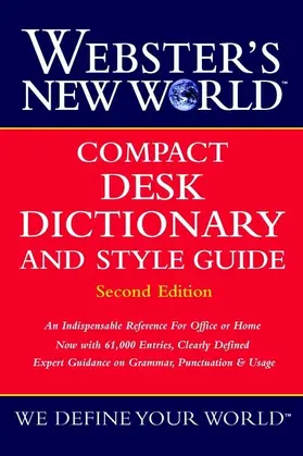 Agnes |  Webster's New World Compact Desk Dictionary and Style Guide, Second Edition | Buch |  Sack Fachmedien