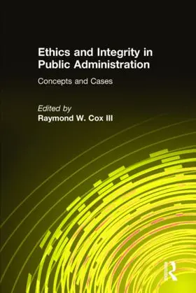 Cox | Ethics and Integrity in Public Administration | Buch | 978-0-7656-2310-2 | www.sack.de