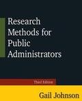 Johnson |  Research Methods for Public Administrators | Buch |  Sack Fachmedien
