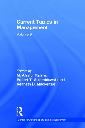 Golembiewski |  Current Topics in Management | Buch |  Sack Fachmedien
