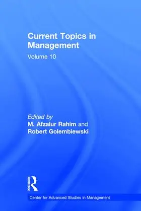 Golembiewski |  Current Topics in Management | Buch |  Sack Fachmedien