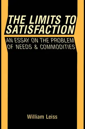 Leiss |  Limits to Satisfaction | eBook | Sack Fachmedien