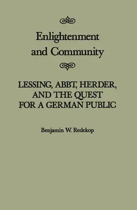 Redekop |  Enlightenment and Community | eBook | Sack Fachmedien