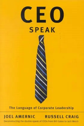 Amernic / Craig |  CEO-Speak | eBook | Sack Fachmedien