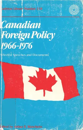 Blanchette |  Canadian Foreign Policy, 1966-1976 | eBook | Sack Fachmedien