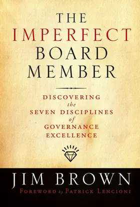 Brown | The Imperfect Board Member | Buch | 978-0-7879-8610-0 | www.sack.de