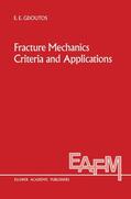 Gdoutos |  Fracture Mechanics Criteria and Applications | Buch |  Sack Fachmedien