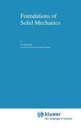 Karasudhi |  Foundations of Solid Mechanics | Buch |  Sack Fachmedien