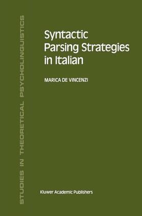 de Vincenzi |  Syntactic Parsing Strategies in Italian | Buch |  Sack Fachmedien