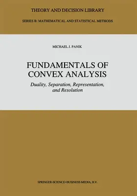 Panik | Fundamentals of Convex Analysis | Buch | 978-0-7923-2279-5 | sack.de