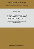 Panik |  Fundamentals of Convex Analysis | Buch |  Sack Fachmedien