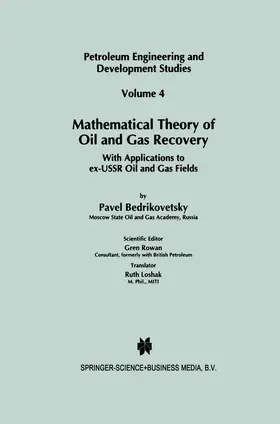 Bedrikovetsky |  Mathematical Theory of Oil and Gas Recovery | Buch |  Sack Fachmedien