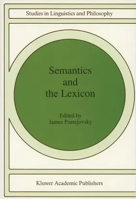 Pustejovsky |  Semantics and The Lexicon | Buch |  Sack Fachmedien