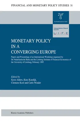 Alders / Winder / Koedijk |  Monetary Policy in a Converging Europe | Buch |  Sack Fachmedien