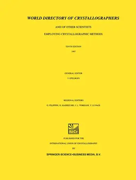 Epelboin |  World Directory of Crystallographers | Buch |  Sack Fachmedien