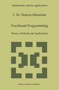 Stancu-Minasian |  Fractional Programming | Buch |  Sack Fachmedien