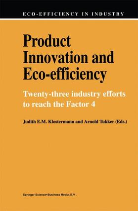 Klostermann / Tukker | Product Innovation and Eco-Efficiency | Buch | 978-0-7923-4761-3 | sack.de