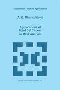 Kharazishvili |  Applications of Point Set Theory in Real Analysis | Buch |  Sack Fachmedien