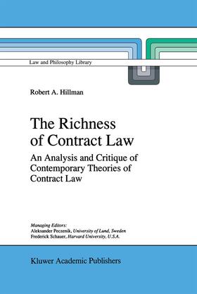 Hillman | The Richness of Contract Law | Buch | 978-0-7923-5063-7 | sack.de