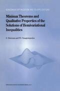 Motreanu / Panagiotopoulos |  Minimax Theorems and Qualitative Properties of the Solutions of Hemivariational Inequalities | Buch |  Sack Fachmedien