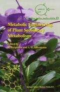 Alfermann / Verpoorte |  Metabolic Engineering of Plant Secondary Metabolism | Buch |  Sack Fachmedien