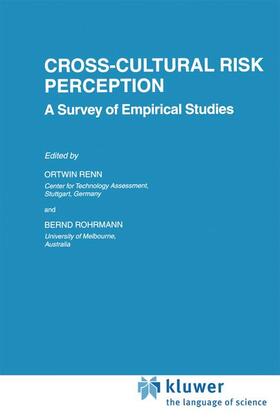 Rohrmann / Renn | Cross-Cultural Risk Perception | Buch | 978-0-7923-7747-4 | sack.de