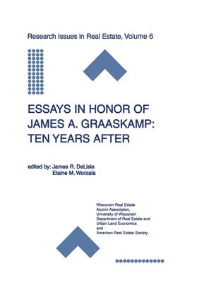 Worzala / DeLisle | Essays in Honor of James A. Graaskamp: Ten Years After | Buch | 978-0-7923-7797-9 | sack.de