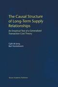 Nooteboom / de Jong |  The Causal Structure of Long-Term Supply Relationships | Buch |  Sack Fachmedien