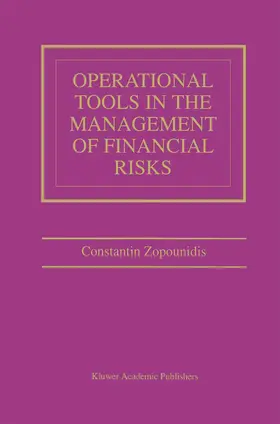 Zopounidis |  Operational Tools in the Management of Financial Risks | Buch |  Sack Fachmedien