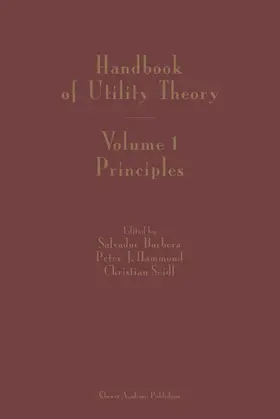 Barbera / Seidl / Hammond |  Handbook of Utility Theory | Buch |  Sack Fachmedien