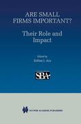Ackermann |  Are Small Firms Important? Their Role and Impact | Buch |  Sack Fachmedien