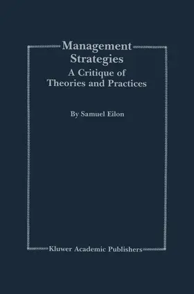 Eilon | Management Strategies | Buch | 978-0-7923-8557-8 | sack.de