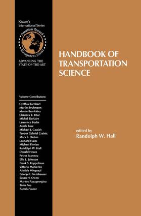 Hall | Handbook of Transportation Science | Buch | 978-0-7923-8587-5 | sack.de