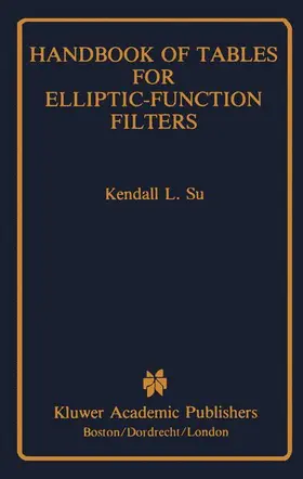 Su |  Handbook of Tables for Elliptic-Function Filters | Buch |  Sack Fachmedien
