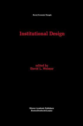Weimer |  Institutional Design | Buch |  Sack Fachmedien