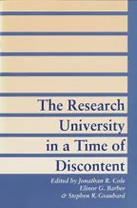 Cole / Barber / Graubard |  The Research University in a Time of Discontent | Buch |  Sack Fachmedien