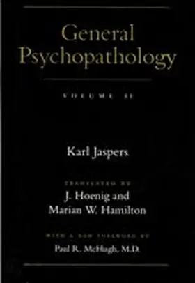 Jaspers |  General Psychopathology | Buch |  Sack Fachmedien